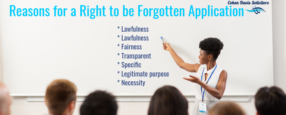 Reasons for a right to be forgotten
